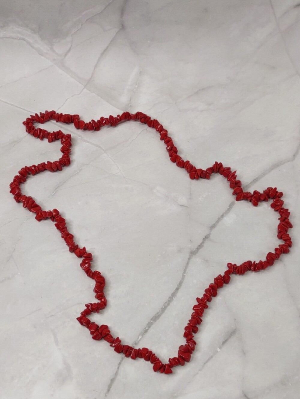 Artisan Crafted Red Coral Nugget Necklace